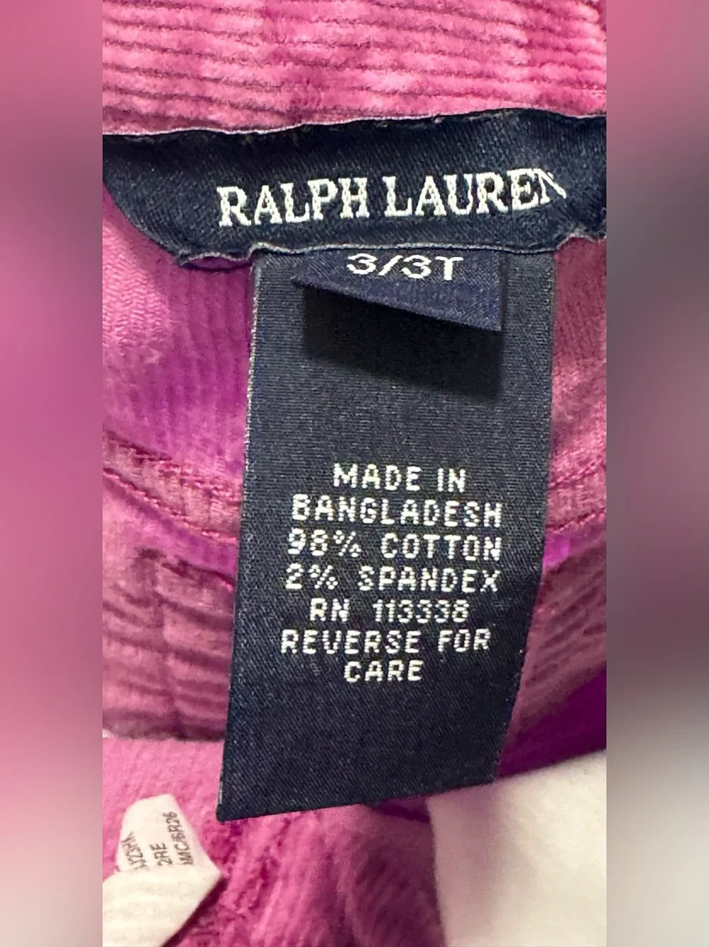 Ralph Lauren Purple Corduroy‎ Flare Pants Size 3T